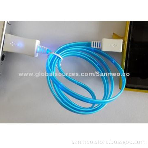 LED USB Data Cable for Samsung Galaxy Note 3 with 1m Length